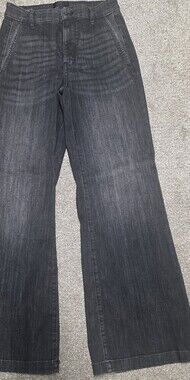 White House Black Market Dark Gray Flare Jeans